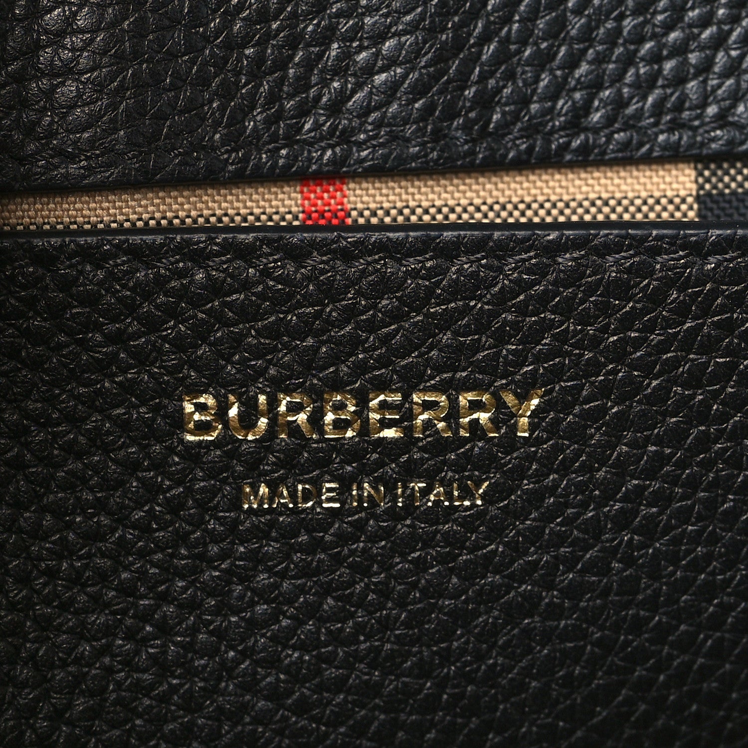 Burberry Grainy Calfskin Vintage Check Note Crossbody Bag Black 6 of 10
