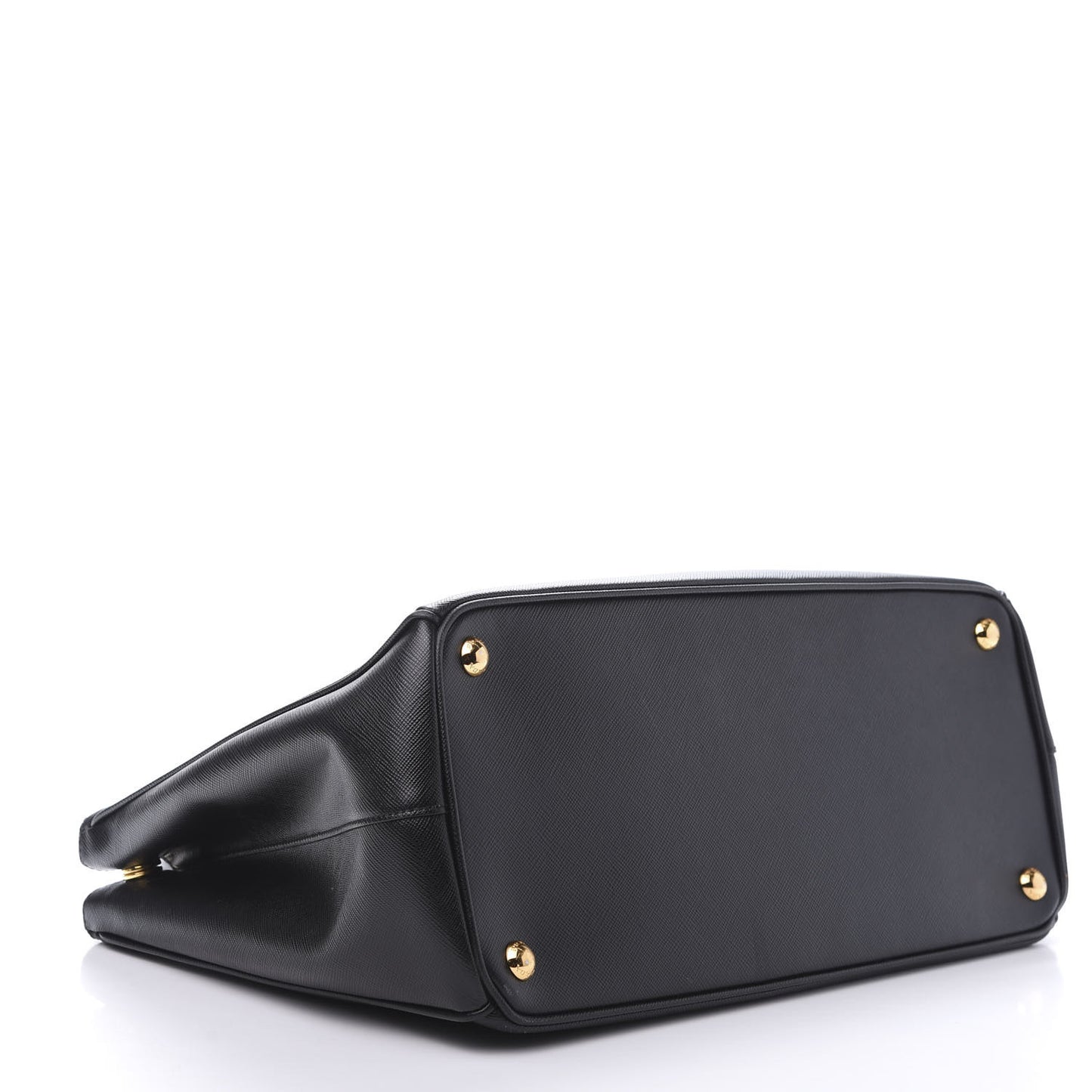 Saffiano Medium Galleria Double Zip Tote Black