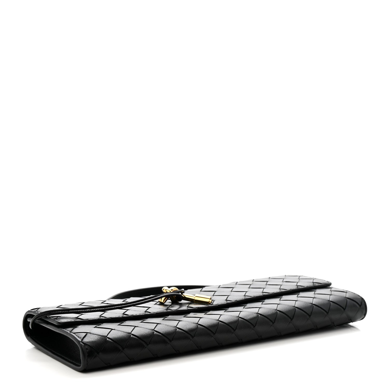 Bottega Veneta Nappa Intrecciato Long Andiamo Top Handle Clutch Black 4 of 10