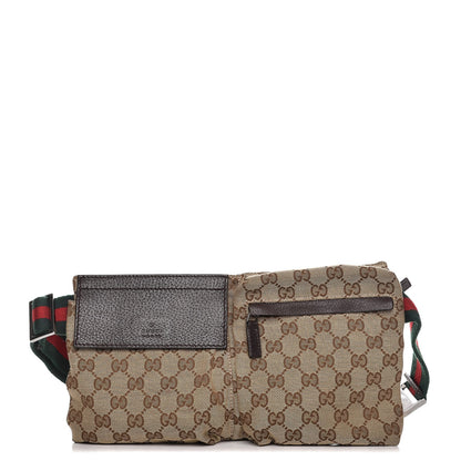 Gucci Monogram Web Belt Bag Dark Brown 1 of 8