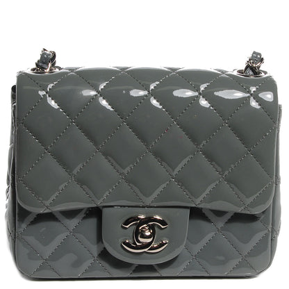 Chanel Patent Mini Square Flap Grey 1 of 8