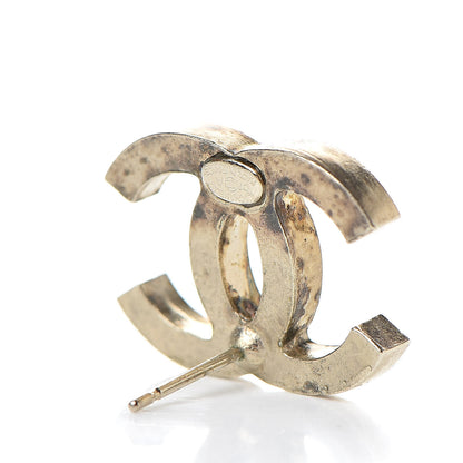 Chanel Enamel Pearl Crystal CC Earrings White 5 of 8