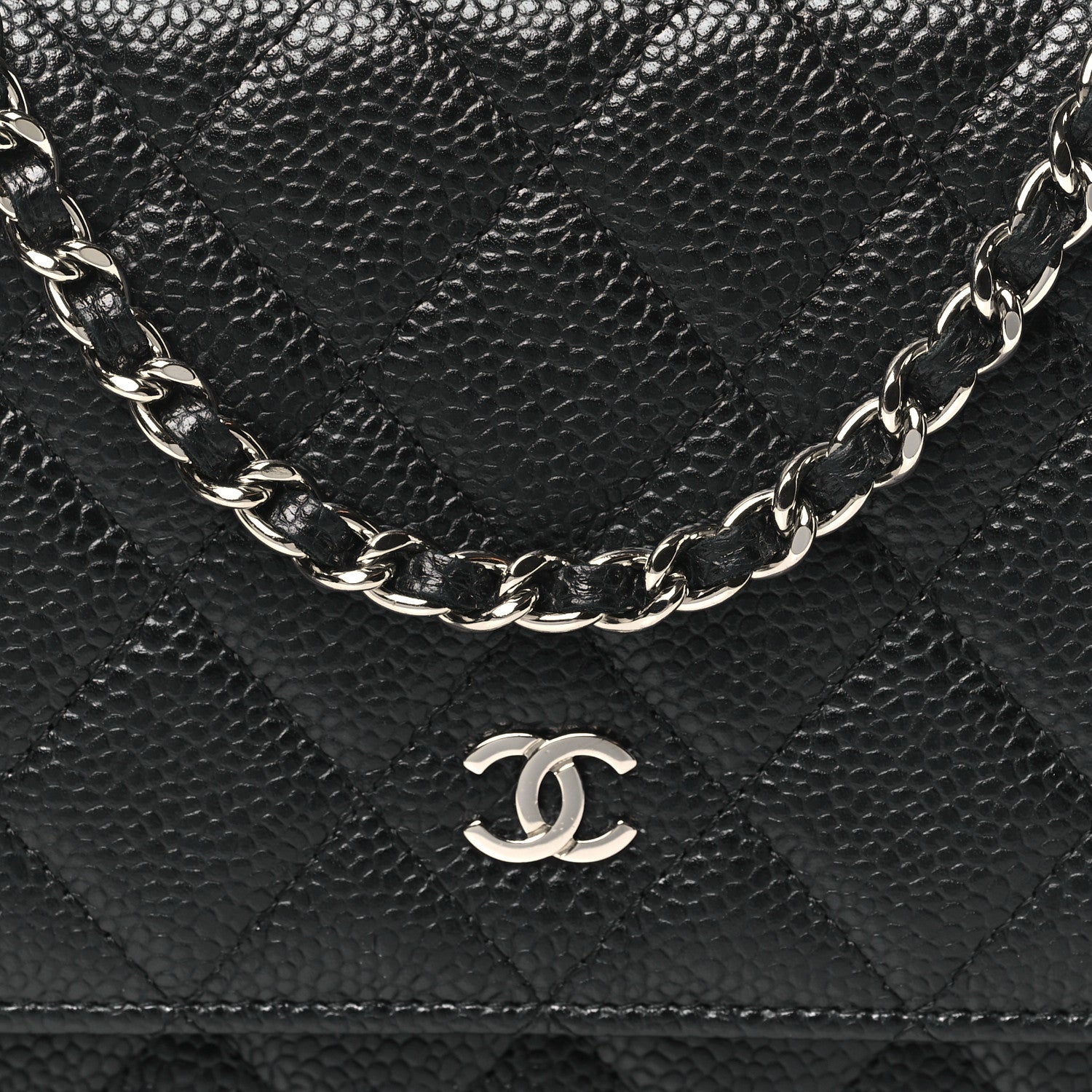 Chanel Caviar Quilted Wallet on Chain WOC Black 9 of 13