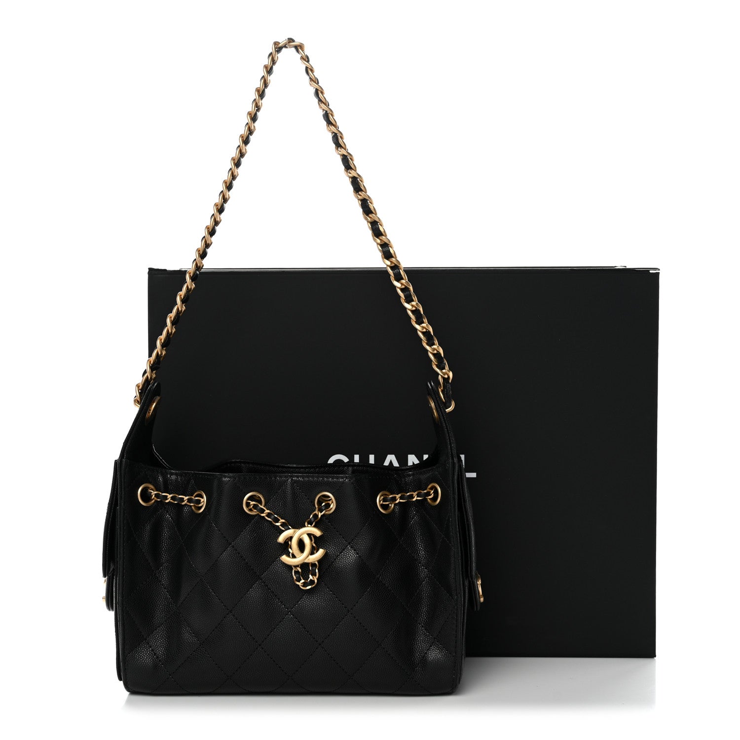 Chanel Caviar Quilted Mini Chanel 25 Handbag Black 11 of 11