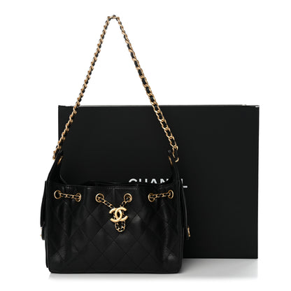 Chanel Caviar Quilted Mini Chanel 25 Handbag Black 11 of 11