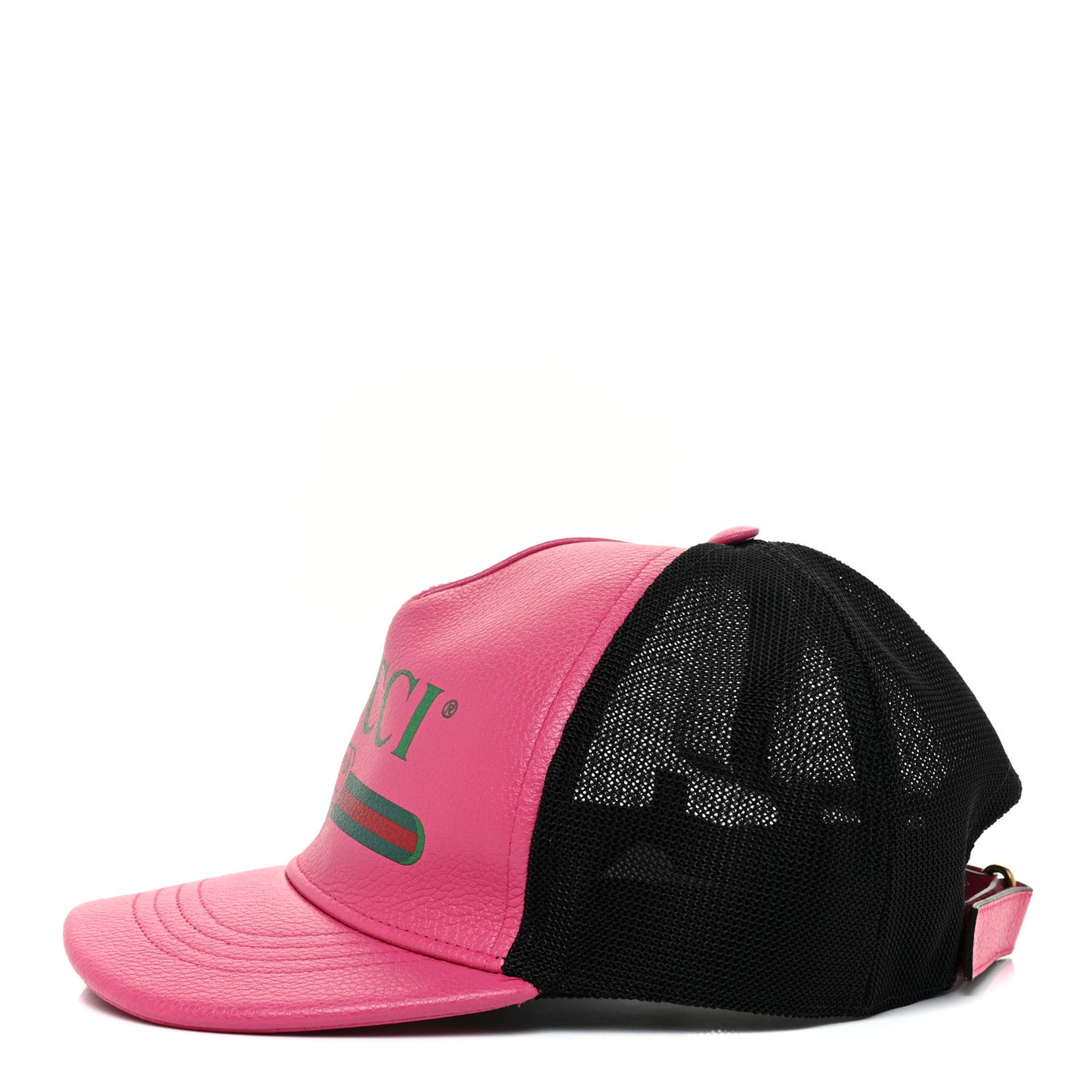 Cripto Calfskin Logo Baseball Hat M Fuxia Black