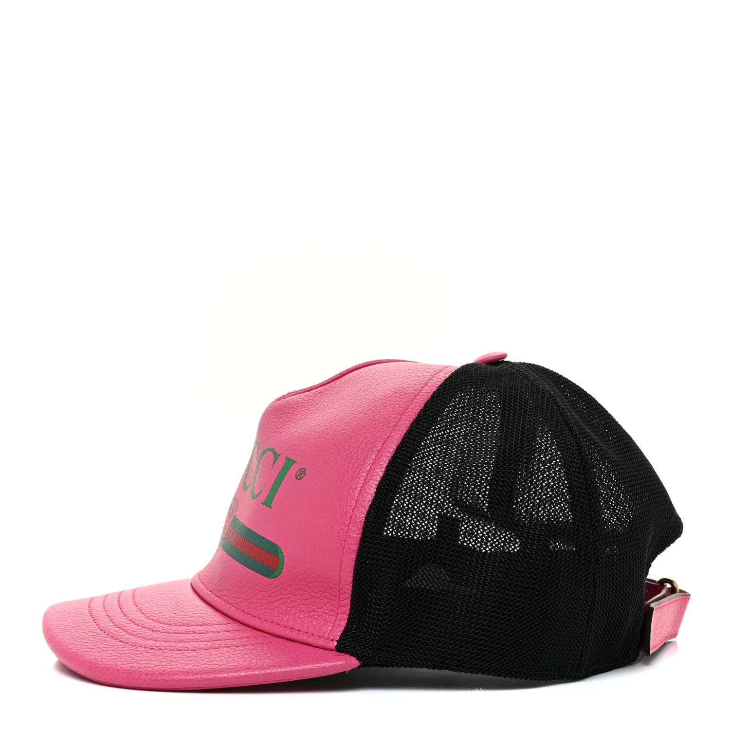 Gucci Cripto Calfskin Logo Baseball Hat M Fuxia Black 3 of 6