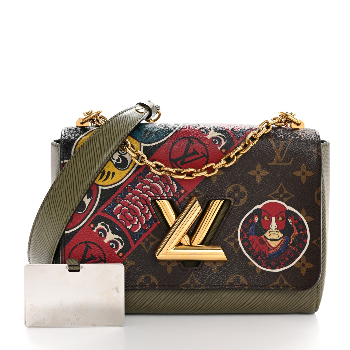 Epi Monogram Kabuki Twist Shoulder Bag MM Green