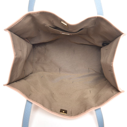 Fendi Zucchino Vitello Shopping Tote Beige Pastel Cipria 5 of 13