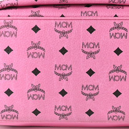 MCM Visetos Studded Medium Dual Stark Backpack Pink 9 of 12