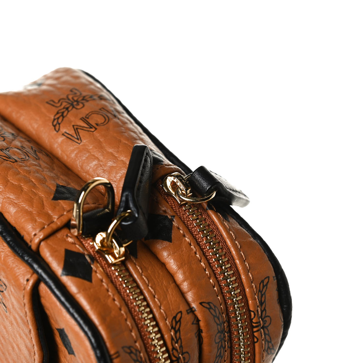 MCM Visetos Mini Camera Crossbody Bag Cognac 12 of 12
