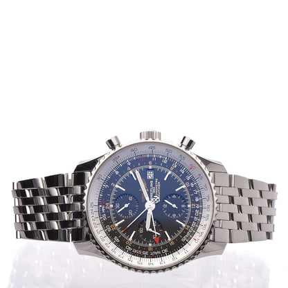 Breitling Stainless Steel 46mm Navitimer GMT World Automatic Watch Black A24322 3 of 7