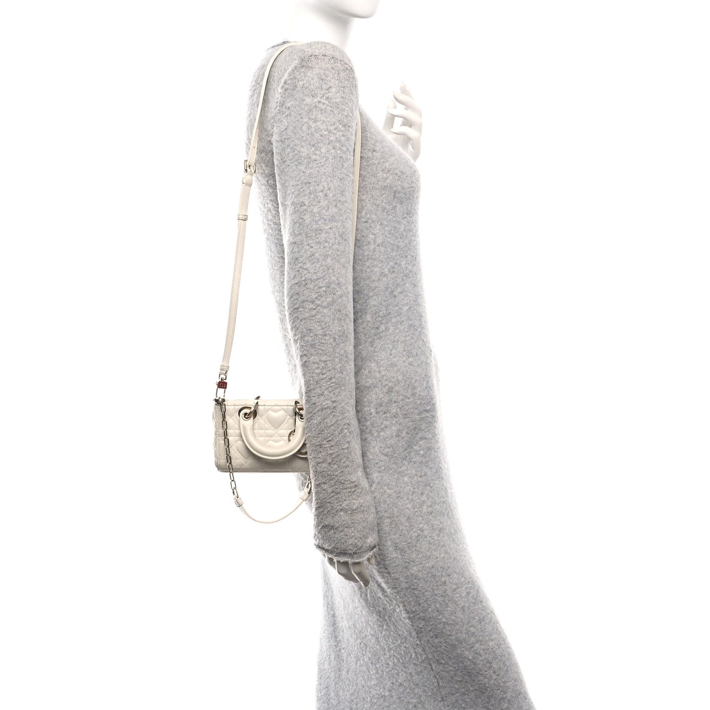 Lambskin Cannage Dioramour Micro Lady D-Joy Latte