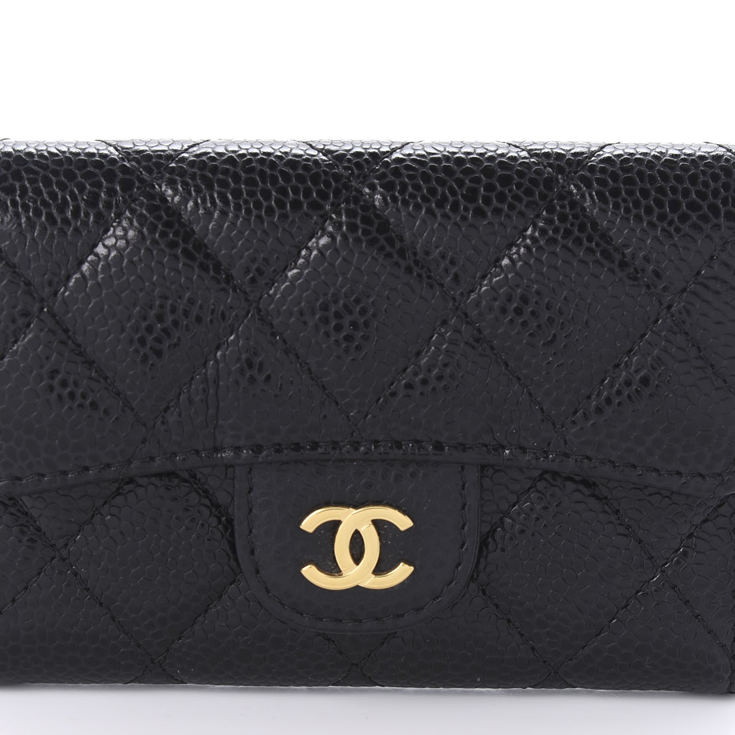 Chanel Caviar Quilted Flap Card Holder Wallet Black 7 of 9