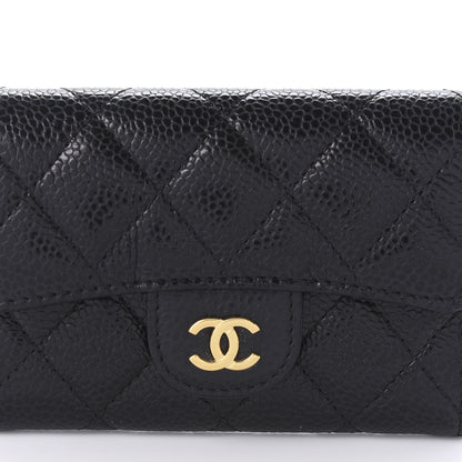 Chanel Caviar Quilted Flap Card Holder Wallet Black 7 of 9