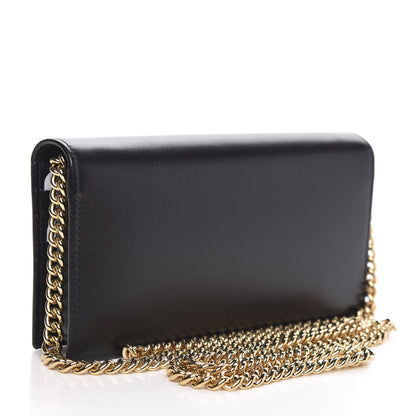Gucci Boarded Plutone Calfskin Horsebit 1955 Wallet On Chain Black 3 of 10