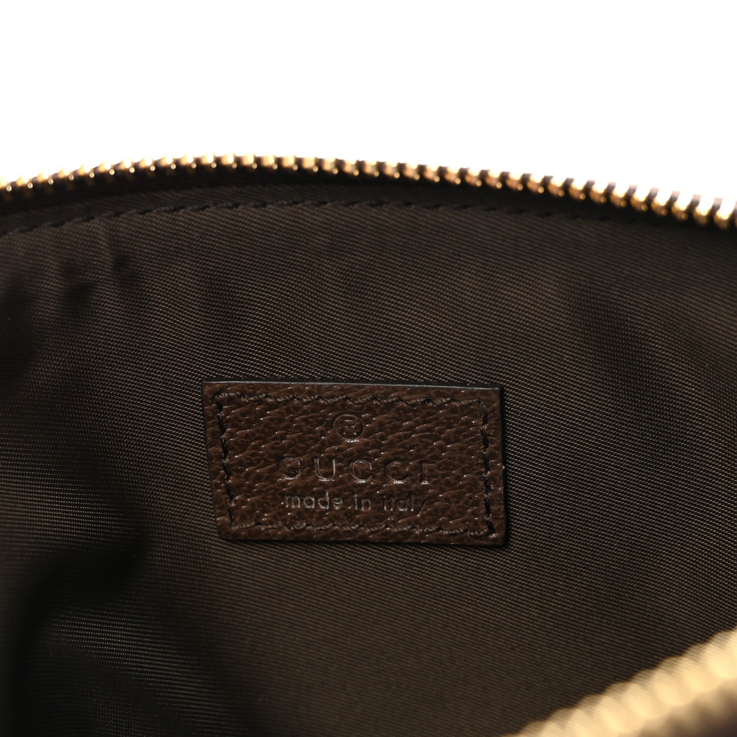 Gucci GG Supreme Monogram Textured Calfskin Web Large Ophidia Cosmetic Case Beige Ebony New Acero 6 of 7