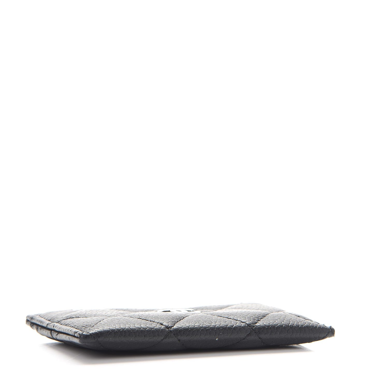 Caviar Quilted Card Holder Black