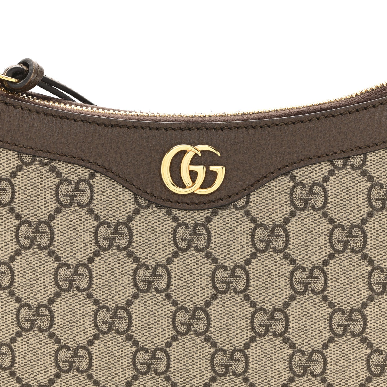 Gucci GG Supreme Monogram Textured Dollar Calfskin Small Ophidia Hobo Beige Ebony New Acero 8 of 12