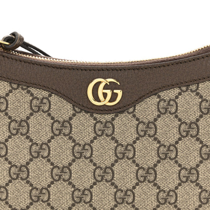 Gucci GG Supreme Monogram Textured Dollar Calfskin Small Ophidia Hobo Beige Ebony New Acero 8 of 12