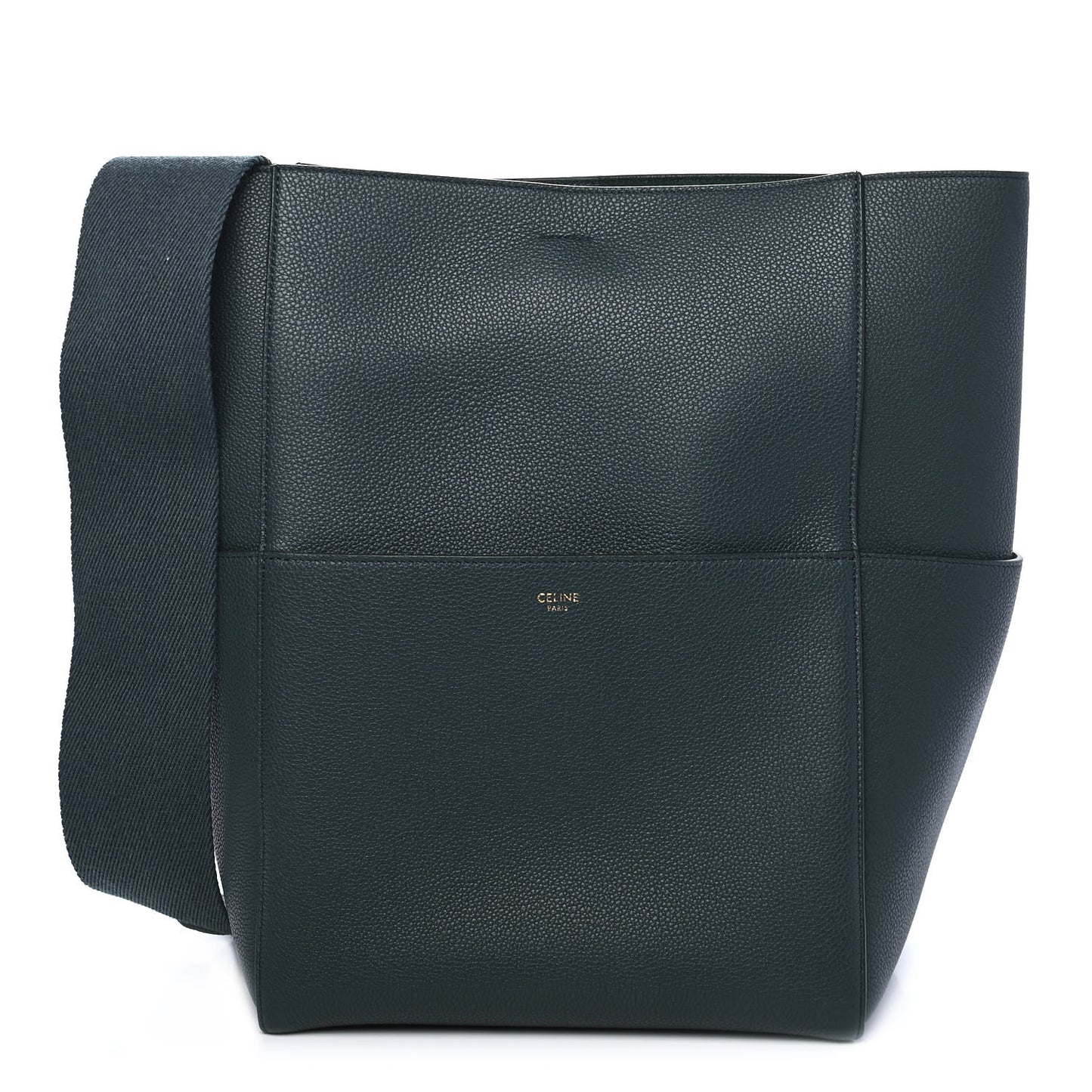 Soft Grained Calfskin Sangle Bucket Bag Amazone