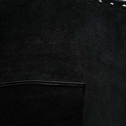 Valentino Garavani Grained Calfskin Rockstud Shoulder Tote Black 13 of 14