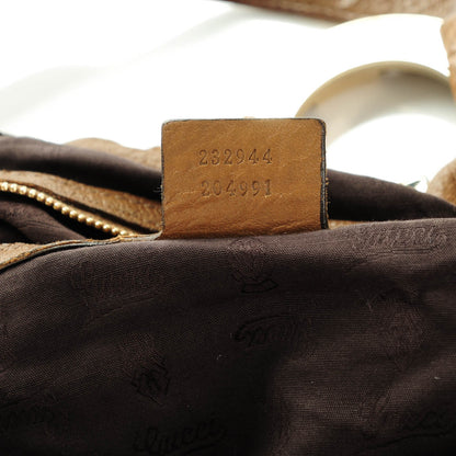 Gucci Pebbled Calfskin G Wave Shoulder Bag Light Brown 8 of 8