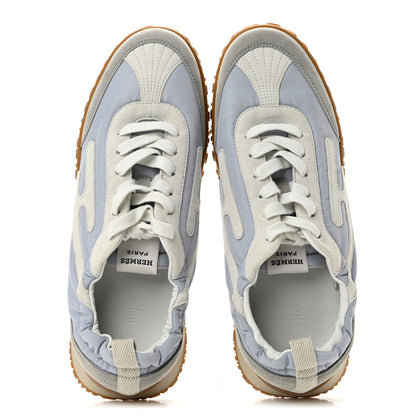 Hermes Suede Goatskin Jet Sneakers 40 Gris Arctique White 2 of 11
