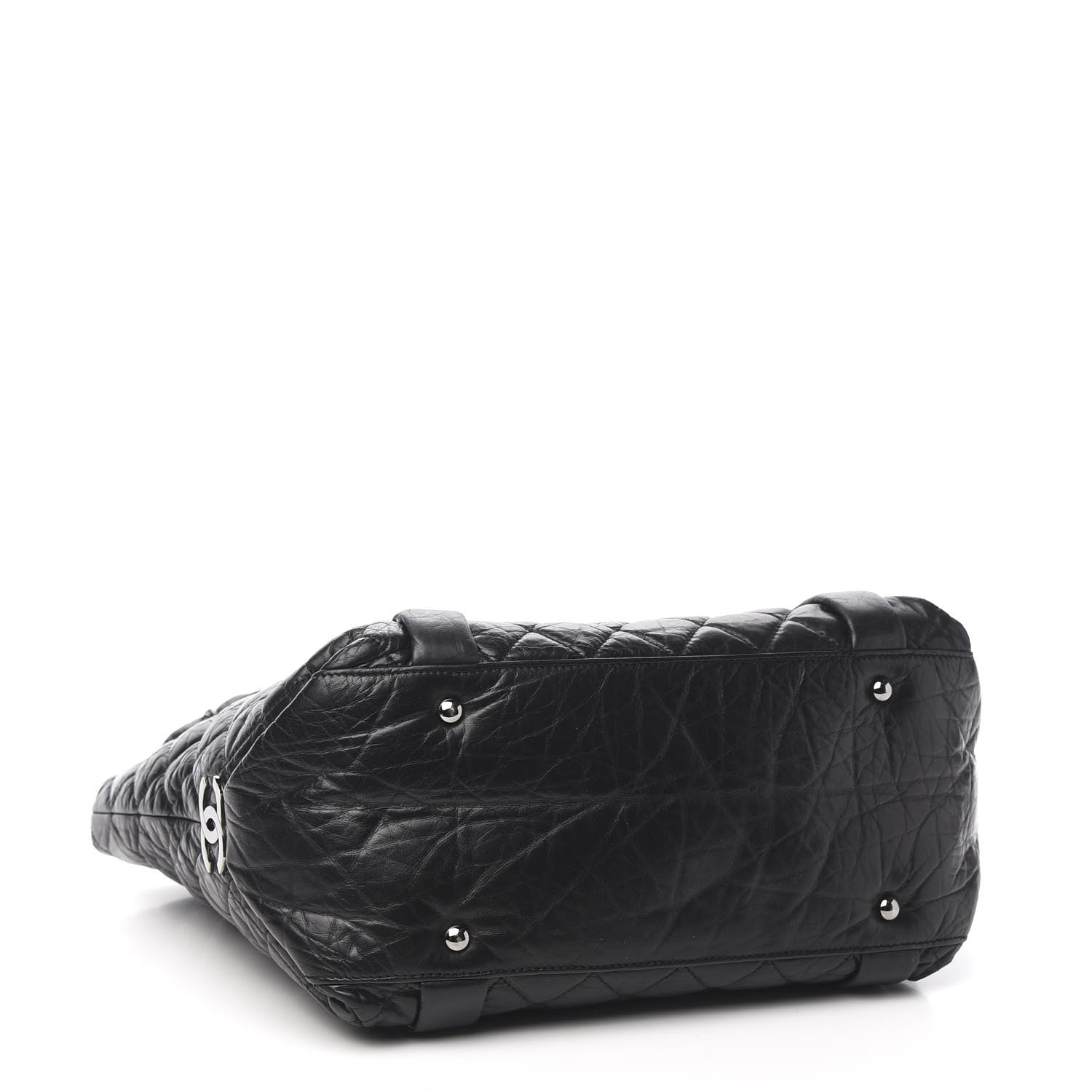 Chanel Distressed Lambskin Vintage Ligne Lady Braid Tote Black 3 of 9