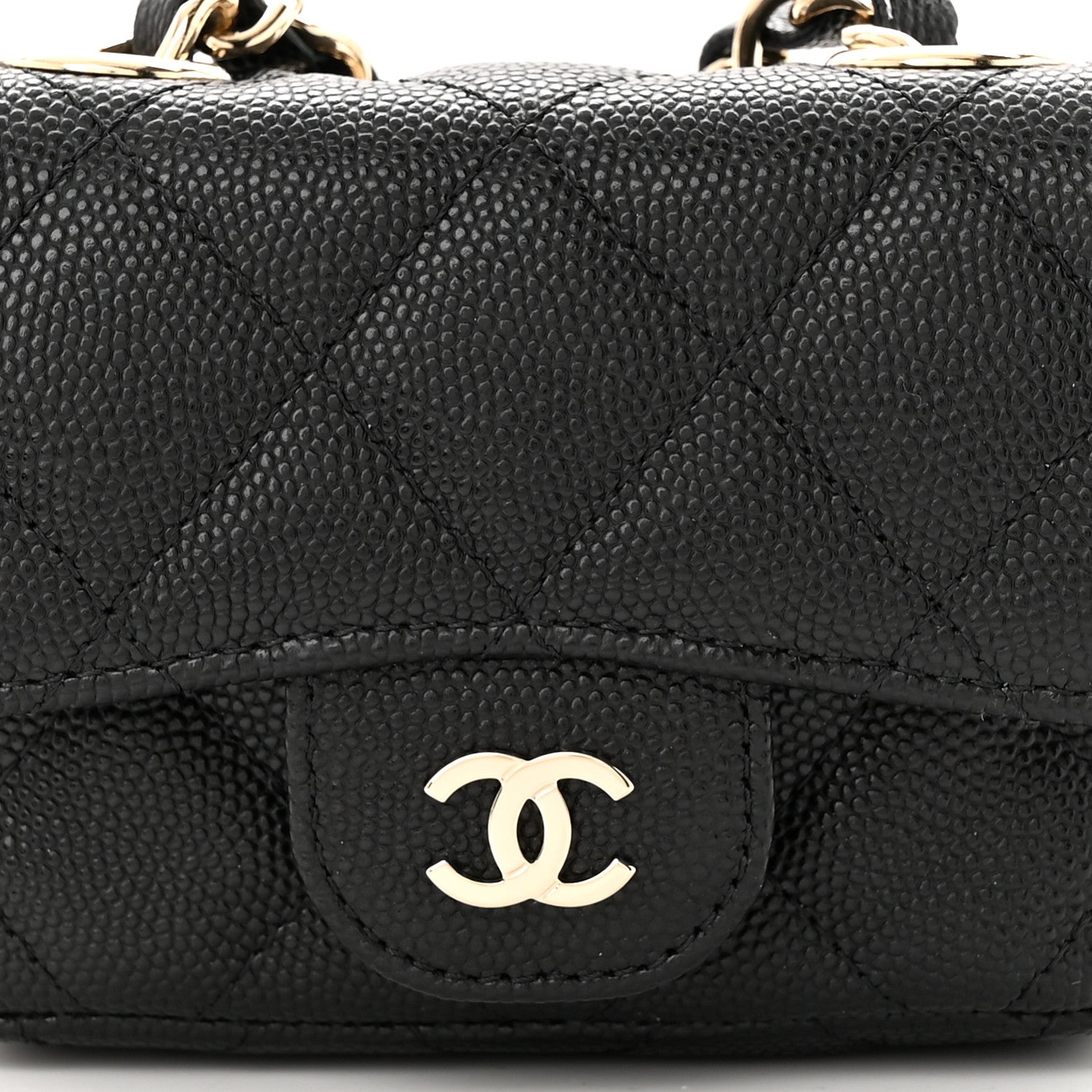 Chanel Caviar Quilted Mini Chain Belt Bag Black 9 of 14