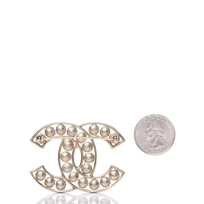 Chanel Pearl Crystal CC Brooch Silver 2 of 7