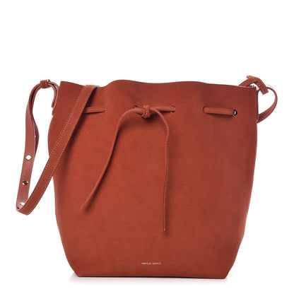 Mansur Gavriel Suede Bucket Bag Brick 1 of 14
