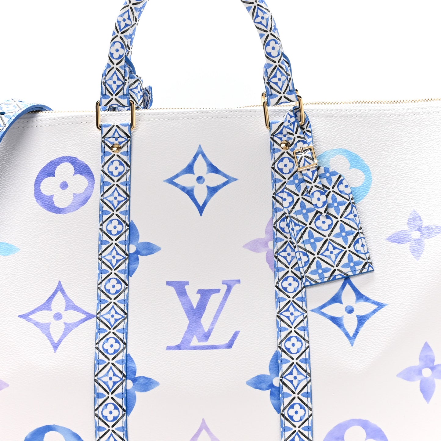 Monogram LV By The Pool Keepall Bandouliere 50 Blue