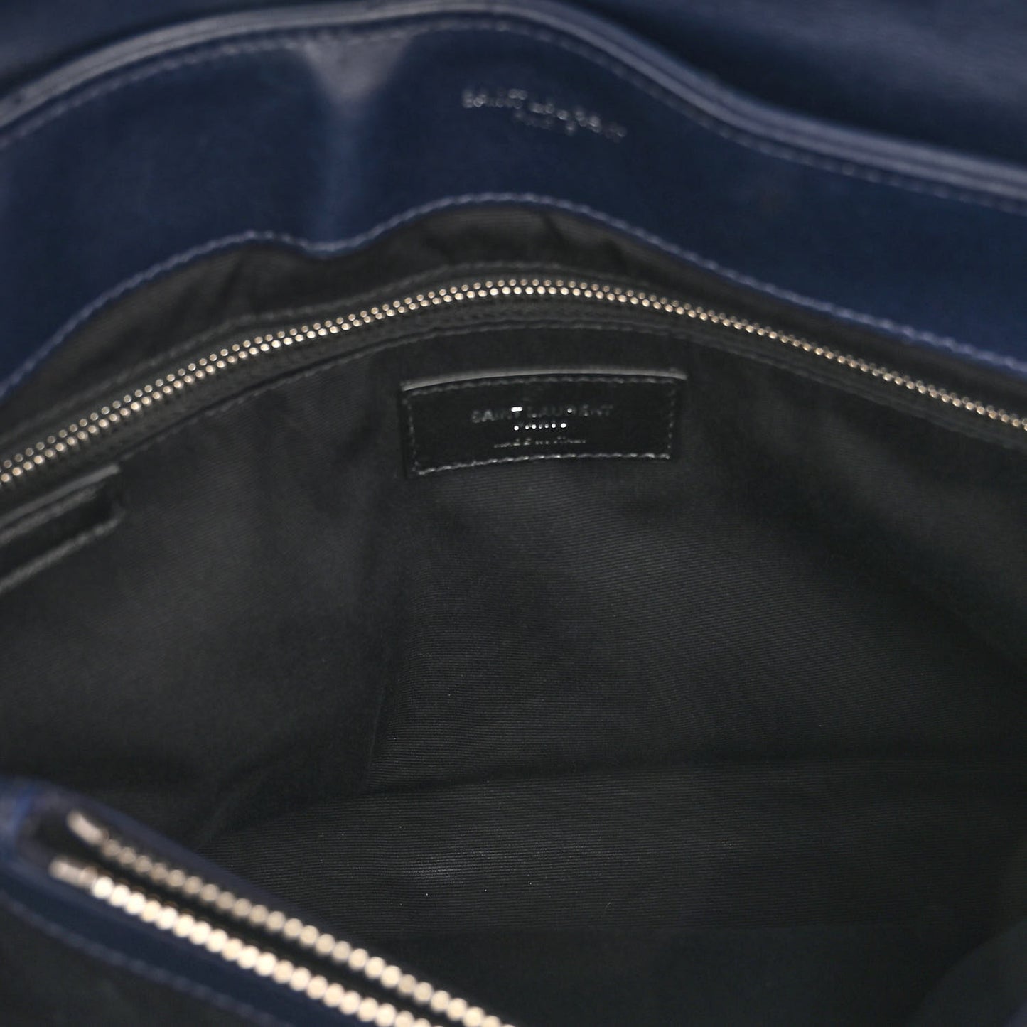 Calfskin Y Quilted Monogram Medium Loulou Chain Satchel Medium Blue