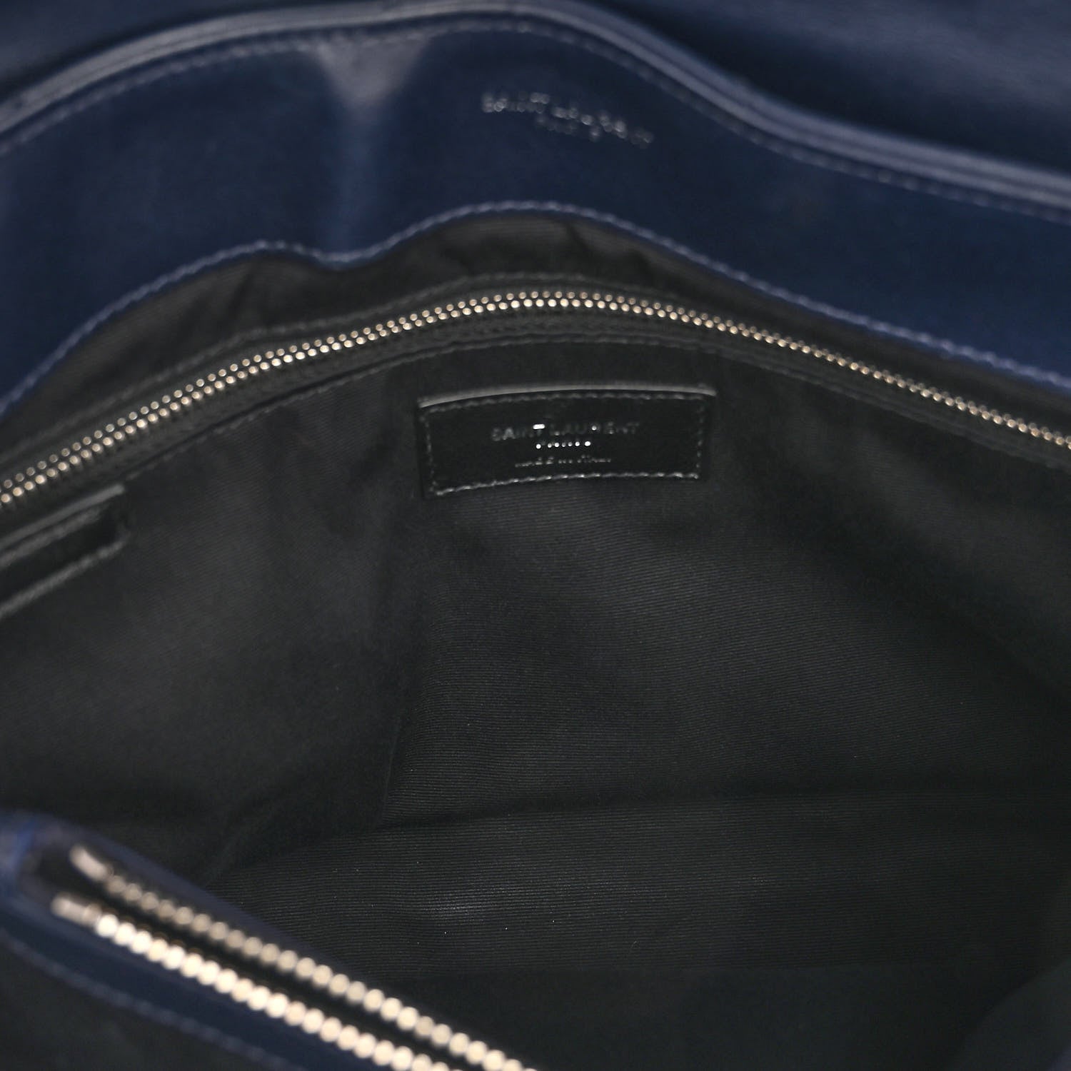 Saint Laurent Calfskin Y Quilted Monogram Medium Loulou Chain Satchel Medium Blue 5 of 13