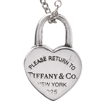Tiffany Sterling Silver Return to Tiffany Heart Lock Pendant Necklace 5 of 6