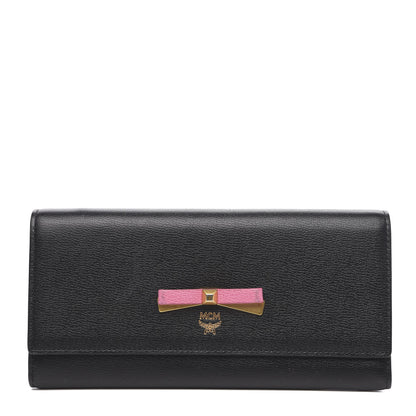 MCM Grained Calfskin Mina Long Wallet Black 1 of 9