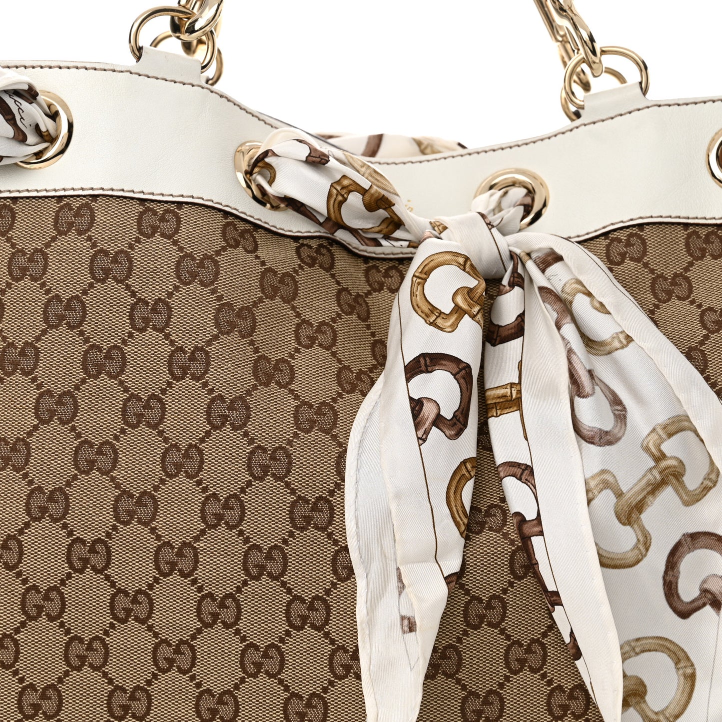 Monogram Large Positano Tote Off White