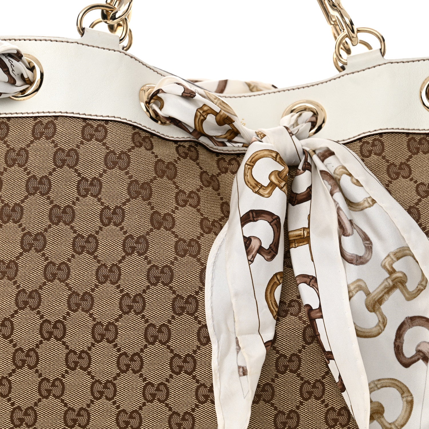 Gucci Monogram Large Positano Tote Off White 8 of 14