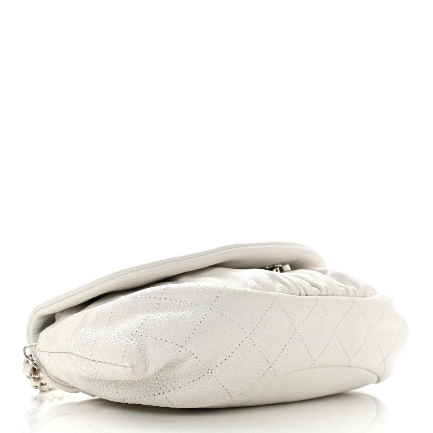 Caviar Half Moon Wallet On Chain WOC White