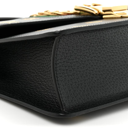 Gucci Textured Calfskin Bee Star Print Small Sylvie Shoulder Bag Black 9 of 9