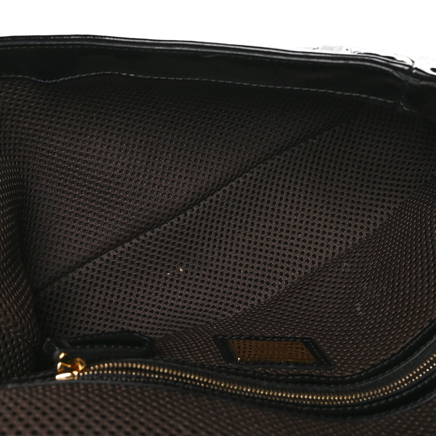 Fendi Patent FF 1974 Embossed Baguette Black 5 of 11