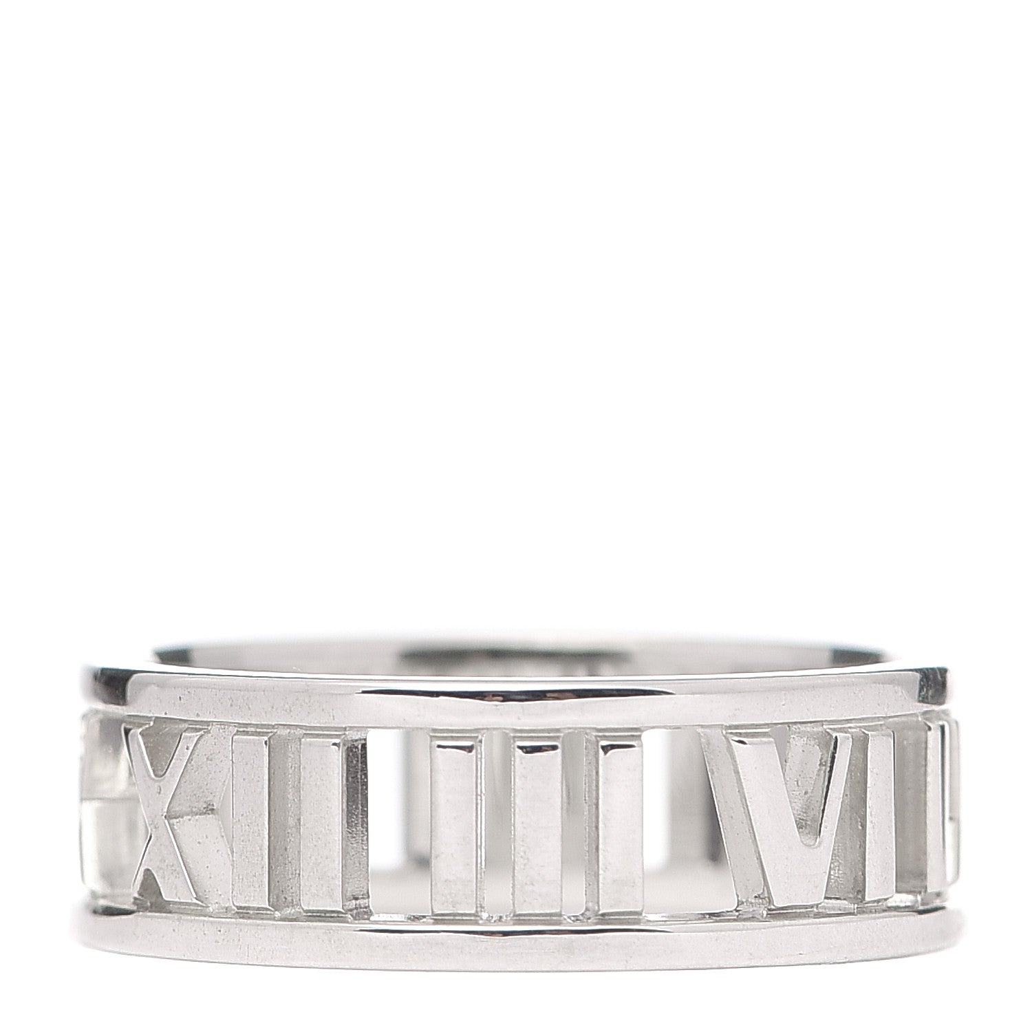 Tiffany Sterling Silver Wide Atlas Open Ring 55 7.25 1 of 5
