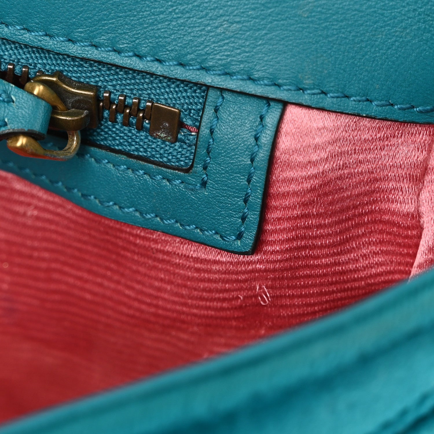 Gucci Velvet Matelasse Embroidered Small GG Marmont Shoulder Bag Pavone Cyan 11 of 12