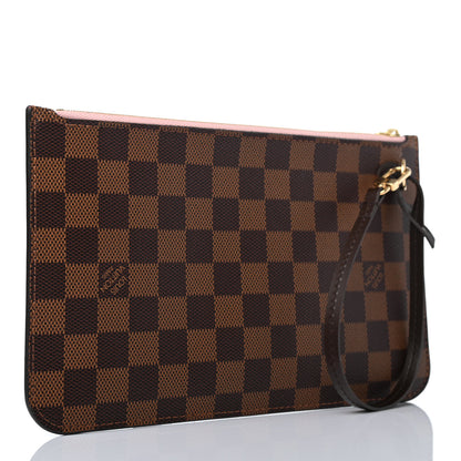 Louis Vuitton Damier Ebene Neverfull MM GM Pochette Rose Ballerine 2 of 4