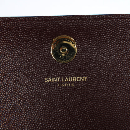 Saint Laurent Grain De Poudre Small Monogram Kate Satchel Oxblood 6 of 7