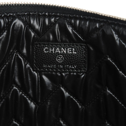 Chanel Caviar Chevron Medium Cosmetic Case Black 7 of 8
