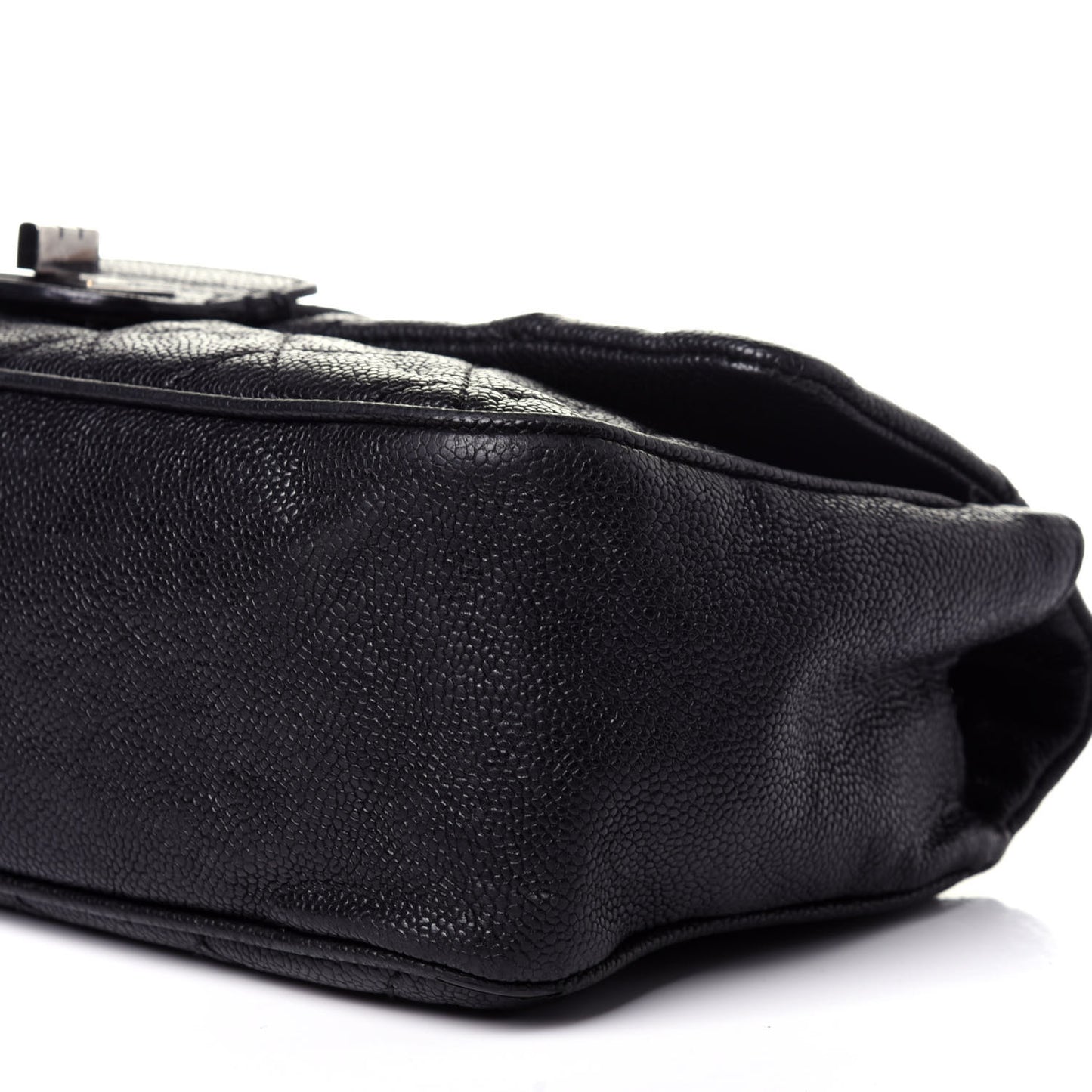 Caviar Quilted Jumbo Mademoiselle Flap Black