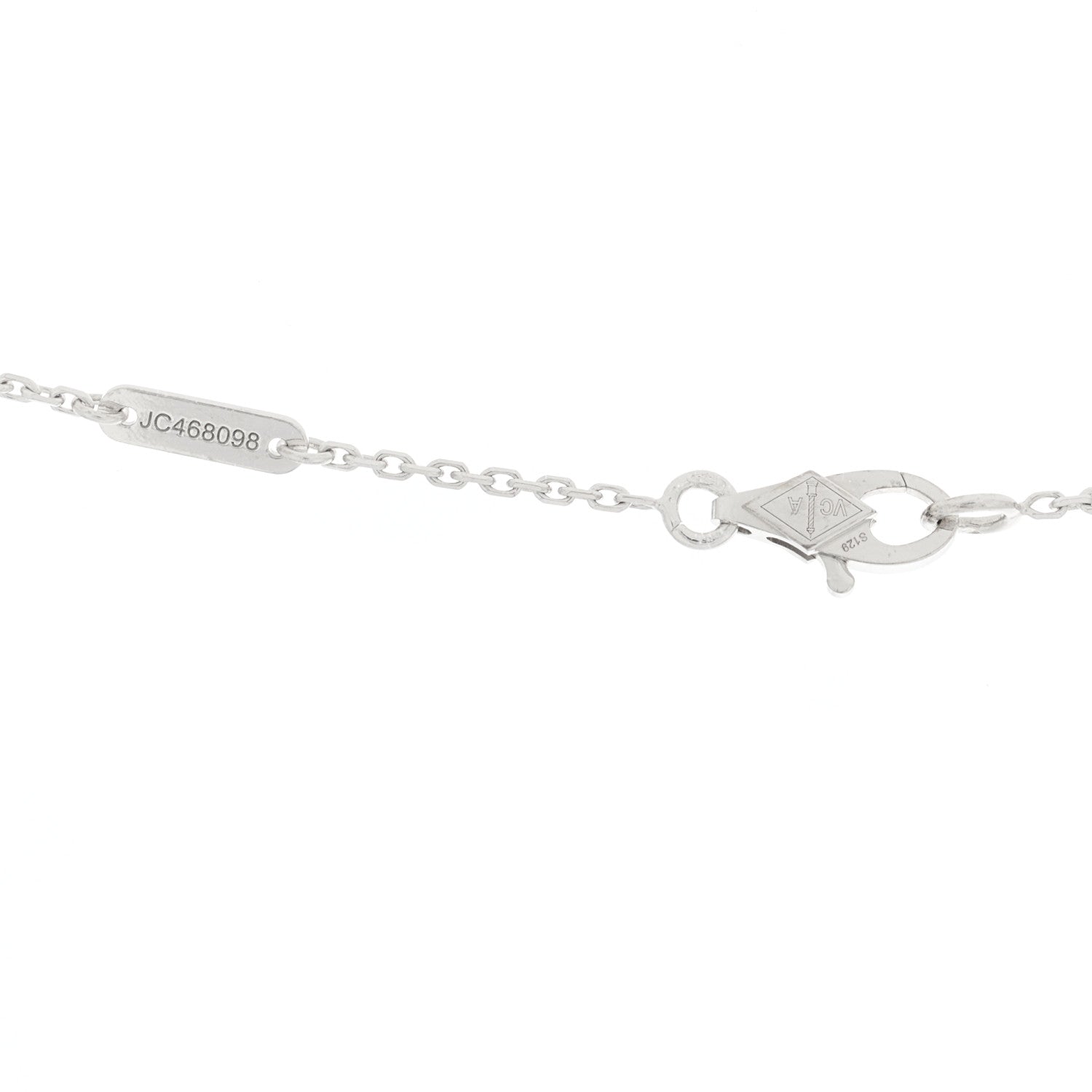 Van Cleef & Arpels 18K White Gold Diamond Mini Frivole Pendant Pave Necklace 3 of 6