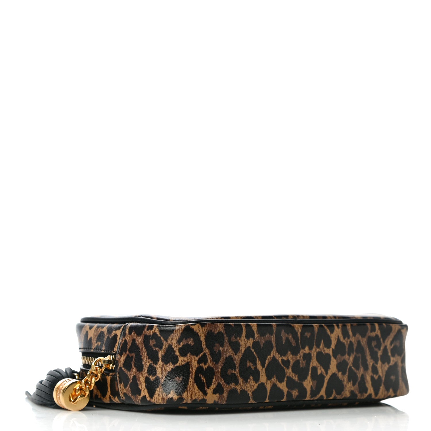 Saint Laurent Calfskin Heart Leopard Print Monogram Mini Lou Camera Bag Toffee 4 of 10